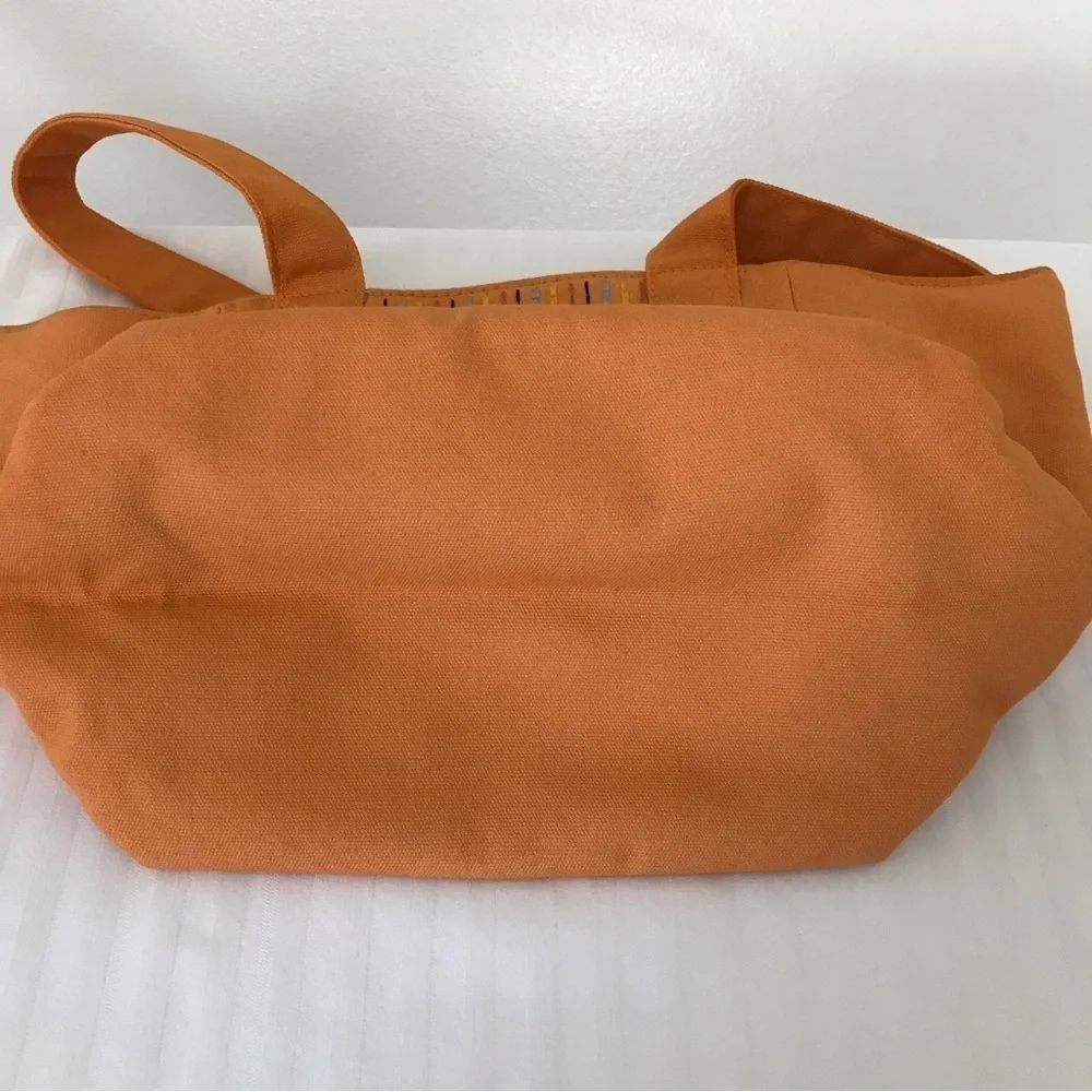 L’OCCITANE Striped Canvas Makeup Travel Tote Bag Embroidered Lined 15x9x7 - Picture 8 of 17